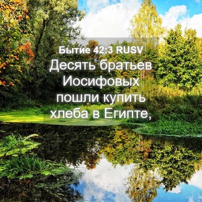 Picture 04 - Бытие 42:3 RUSV - Десять братьев Иосифовых - Bible Verse Picture