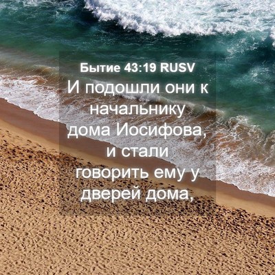 Picture 04 - Бытие 43:19 RUSV - И подошли они к начальнику - Bible Verse Picture