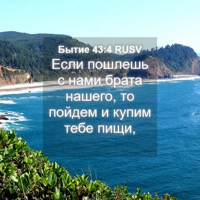 Picture 04 - Бытие 43:4 RUSV - Если пошлешь с нами брата - Bible Verse Picture