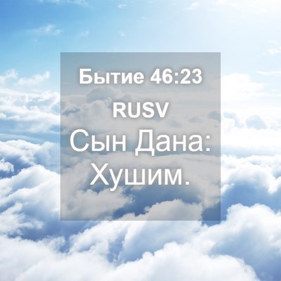 Picture 04 - Бытие 46:23 RUSV - Сын Дана: - Bible Verse Picture
