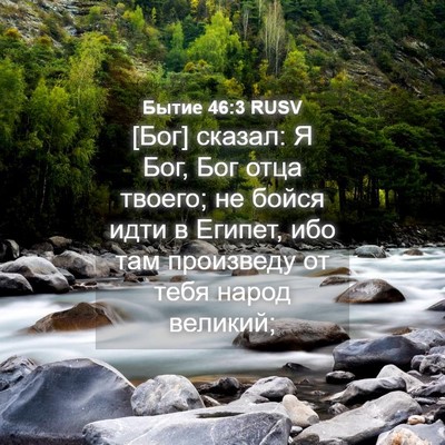 Picture 04 - Бытие 46:3 RUSV - [Бог] сказал: Я Бог, Бог отца - Bible Verse Picture