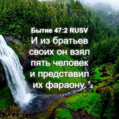 Picture 04 - Бытие 47:2 RUSV - И из братьев своих он взял - Bible Verse Picture
