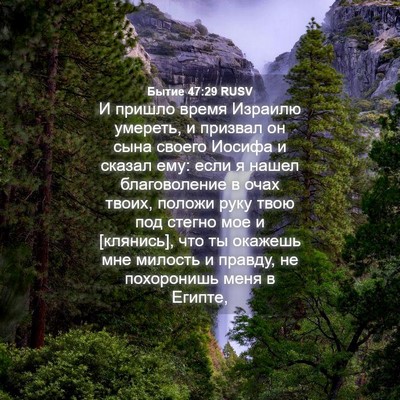 Picture 04 - Бытие 47:29 RUSV - И пришло время Израилю - Bible Verse Picture