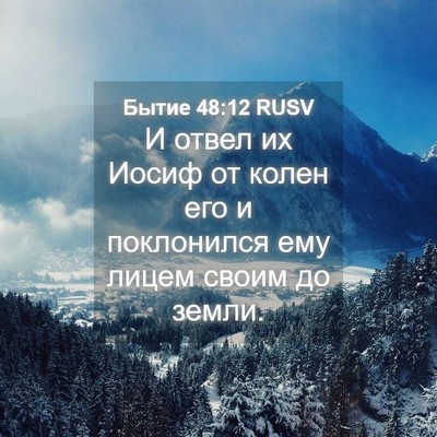 Picture 04 - Бытие 48:12 RUSV - И отвел их Иосиф от колен - Bible Verse Picture