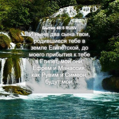 Picture 04 - Бытие 48:5 RUSV - И ныне два сына твои, - Bible Verse Picture