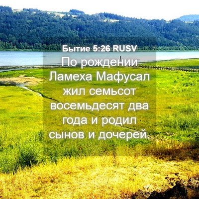 Picture 04 - Бытие 5:26 RUSV - По рождении Ламеха Мафусал - Bible Verse Picture