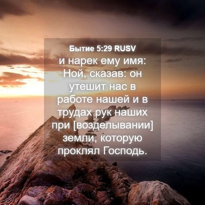 Picture 04 - Бытие 5:29 RUSV - и нарек ему имя: Ной, - Bible Verse Picture