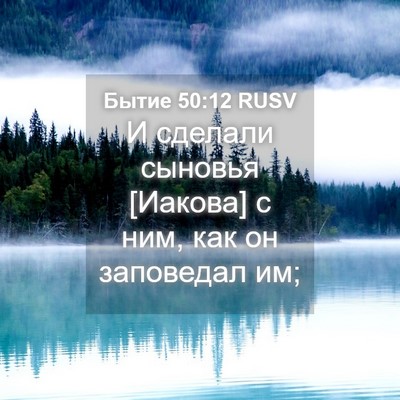 Picture 04 - Бытие 50:12 RUSV - И сделали сыновья [Иакова] - Bible Verse Picture