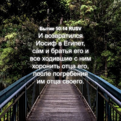 Picture 04 - Бытие 50:14 RUSV - И возвратился Иосиф в - Bible Verse Picture