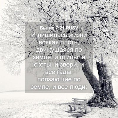 Picture 04 - Бытие 7:21 RUSV - И лишилась жизни всякая - Bible Verse Picture
