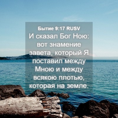 Picture 04 - Бытие 9:17 RUSV - И сказал Бог Ною: вот - Bible Verse Picture