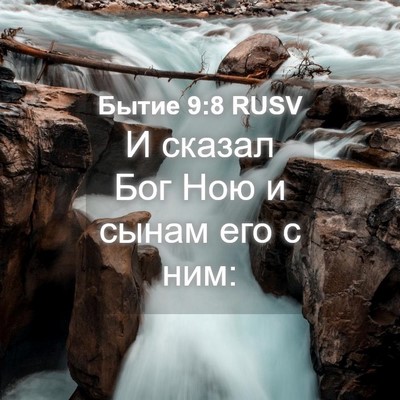 Picture 04 - Бытие 9:8 RUSV - И сказал Бог Ною и сынам - Bible Verse Picture