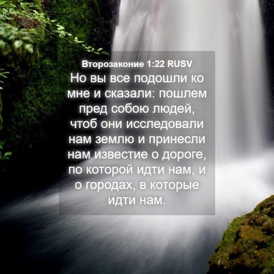 Picture 04 - Второзаконие 1:22 RUSV - Но вы все подошли ко мне и - Bible Verse Picture