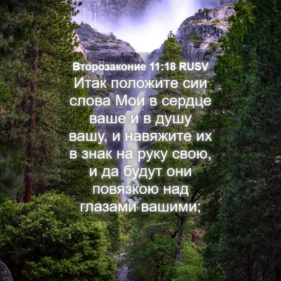 Picture 04 - Второзаконие 11:18 RUSV - Итак положите сии слова - Bible Verse Picture