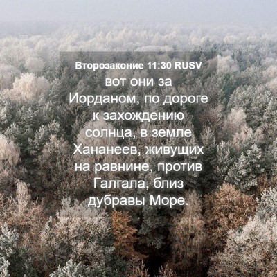 Picture 04 - Второзаконие 11:30 RUSV - вот они за Иорданом, по - Bible Verse Picture
