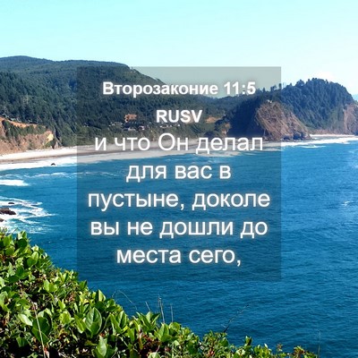 Picture 04 - Второзаконие 11:5 RUSV - и что Он делал для вас в - Bible Verse Picture
