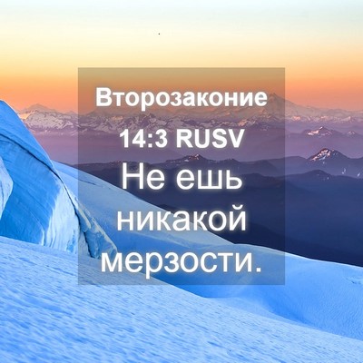 Picture 04 - Второзаконие 14:3 RUSV - Не ешь никакой - Bible Verse Picture
