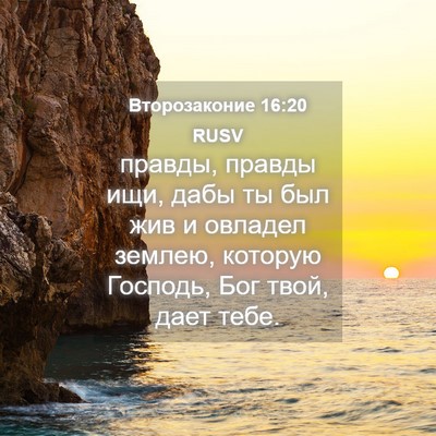 Picture 04 - Второзаконие 16:20 RUSV - правды, правды ищи, дабы ты - Bible Verse Picture