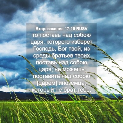 Picture 04 - Второзаконие 17:15 RUSV - то поставь над собою царя, - Bible Verse Picture