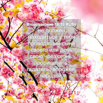 Picture 04 - Второзаконие 18:10 RUSV - не должен находиться у - Bible Verse Picture