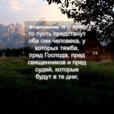 Picture 04 - Второзаконие 19:17 RUSV - то пусть предстанут оба - Bible Verse Picture