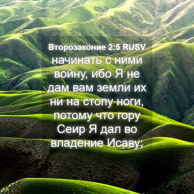 Picture 04 - Второзаконие 2:5 RUSV - начинать с ними войну, ибо - Bible Verse Picture