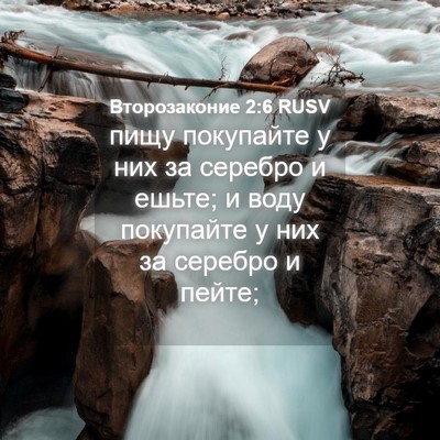 Picture 04 - Второзаконие 2:6 RUSV - пищу покупайте у них за - Bible Verse Picture