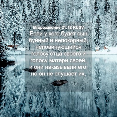 Picture 04 - Второзаконие 21:18 RUSV - Если у кого будет сын - Bible Verse Picture