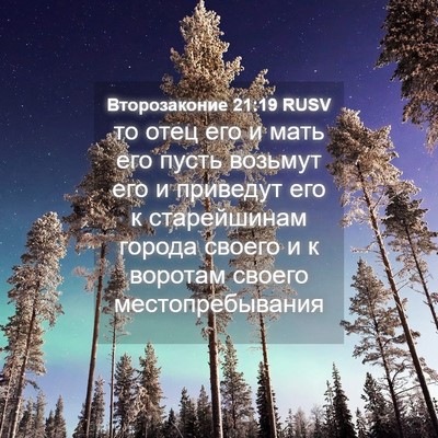 Picture 04 - Второзаконие 21:19 RUSV - то отец его и мать его - Bible Verse Picture