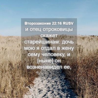 Picture 04 - Второзаконие 22:16 RUSV - и отец отроковицы скажет - Bible Verse Picture