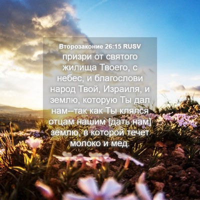 Picture 04 - Второзаконие 26:15 RUSV - призри от святого жилища - Bible Verse Picture