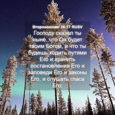 Picture 04 - Второзаконие 26:17 RUSV - Господу сказал ты ныне, что - Bible Verse Picture