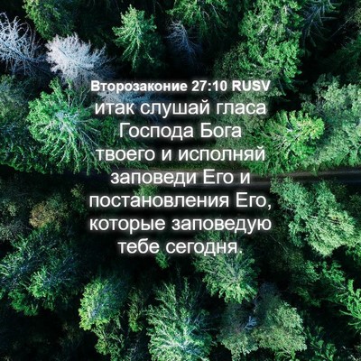 Picture 04 - Второзаконие 27:10 RUSV - итак слушай гласа Господа - Bible Verse Picture