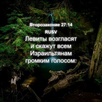 Picture 04 - Второзаконие 27:14 RUSV - Левиты возгласят и скажут - Bible Verse Picture