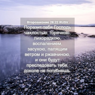 Picture 04 - Второзаконие 28:22 RUSV - Поразит тебя Господь - Bible Verse Picture
