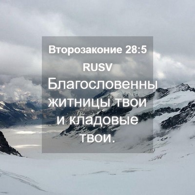Picture 04 - Второзаконие 28:5 RUSV - Благословенны житницы - Bible Verse Picture