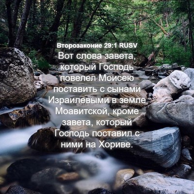 Picture 04 - Второзаконие 29:1 RUSV - Вот слова завета, который - Bible Verse Picture