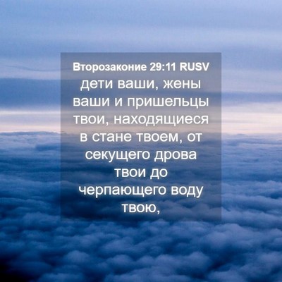 Picture 04 - Второзаконие 29:11 RUSV - дети ваши, жены ваши и - Bible Verse Picture