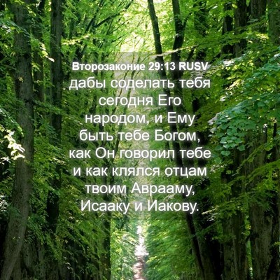 Picture 04 - Второзаконие 29:13 RUSV - дабы соделать тебя сегодня - Bible Verse Picture