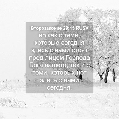 Picture 04 - Второзаконие 29:15 RUSV - но как с теми, которые - Bible Verse Picture