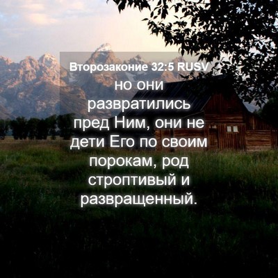 Picture 04 - Второзаконие 32:5 RUSV - но они развратились пред - Bible Verse Picture