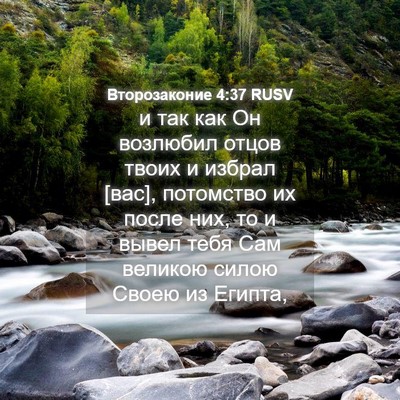 Picture 04 - Второзаконие 4:37 RUSV - и так как Он возлюбил отцов - Bible Verse Picture