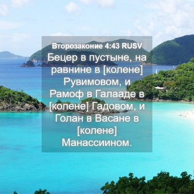 Picture 04 - Второзаконие 4:43 RUSV - Бецер в пустыне, на равнине - Bible Verse Picture