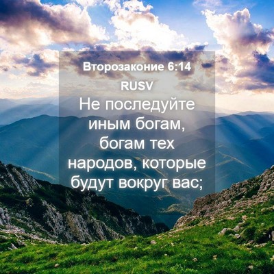 Picture 04 - Второзаконие 6:14 RUSV - Не последуйте иным богам, - Bible Verse Picture
