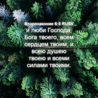 Picture 04 - Второзаконие 6:5 RUSV - и люби Господа, Бога - Bible Verse Picture