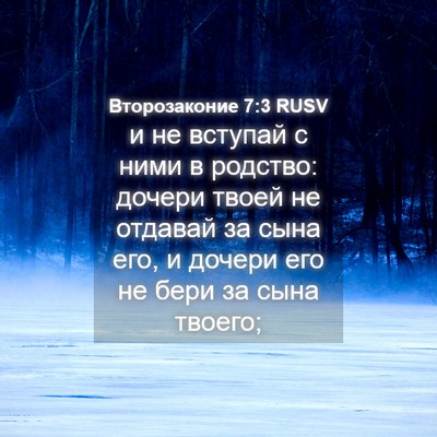 Picture 04 - Второзаконие 7:3 RUSV - и не вступай с ними в - Bible Verse Picture