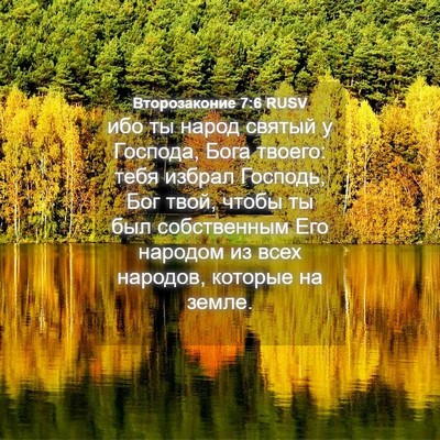 Picture 04 - Второзаконие 7:6 RUSV - ибо ты народ святый у - Bible Verse Picture