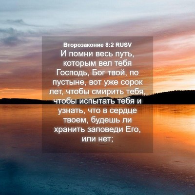 Picture 04 - Второзаконие 8:2 RUSV - И помни весь путь, которым - Bible Verse Picture