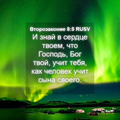 Picture 04 - Второзаконие 8:5 RUSV - И знай в сердце твоем, что - Bible Verse Picture