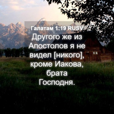 Picture 04 - Галатам 1:19 RUSV - Другого же из Апостолов я - Bible Verse Picture